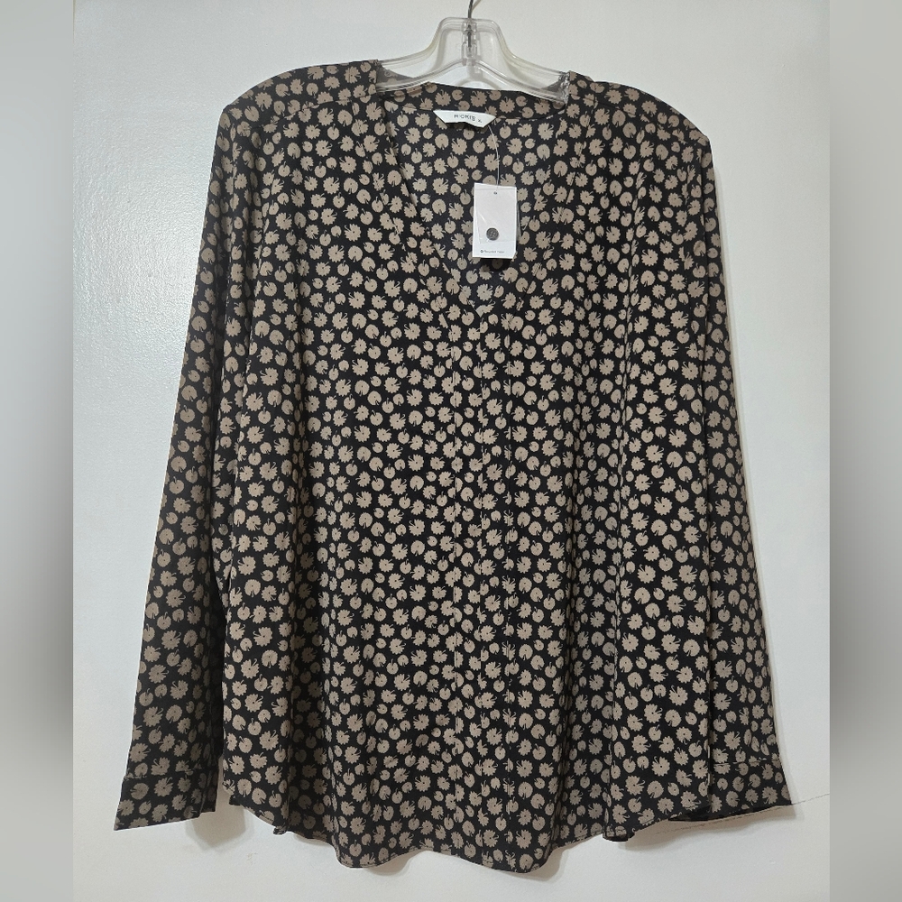 Ricki's Black and Beige Patterned Top